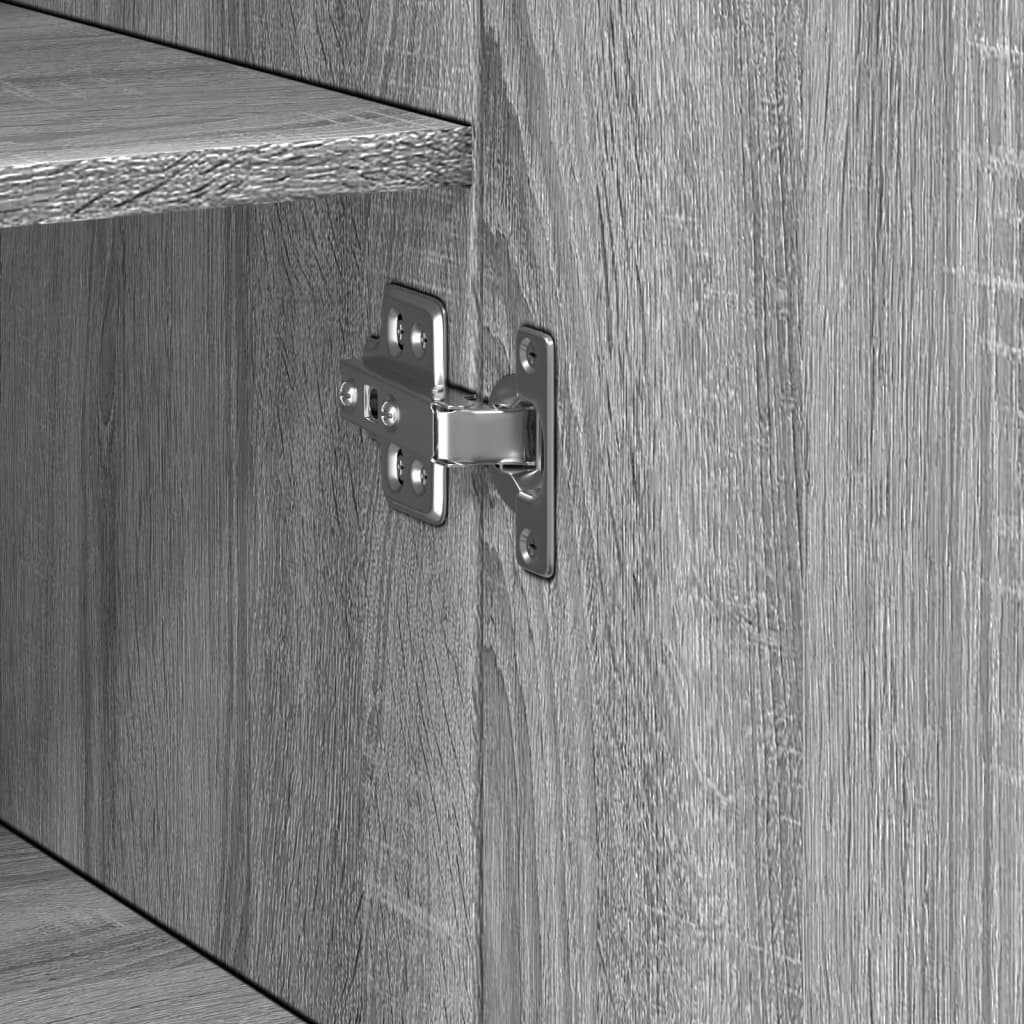 Highboard Grey Sonoma 45x42.5x185 cm Engineered Wood